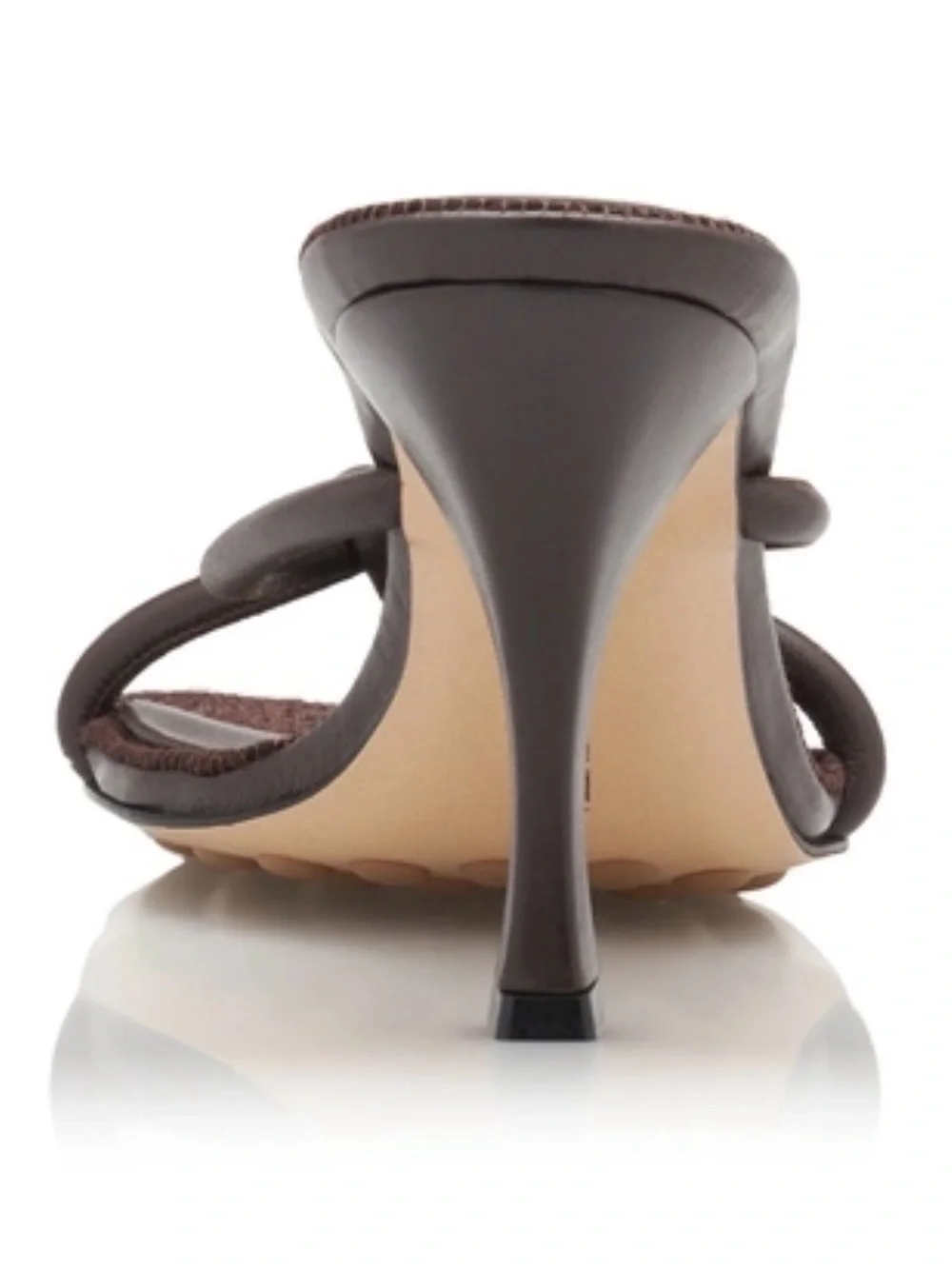 NWB Bottega Veneta Blink Jute-Trimmed Leather Brown Sandals ~ Size 37.5 / 7.5 US - Picture 6 of 13